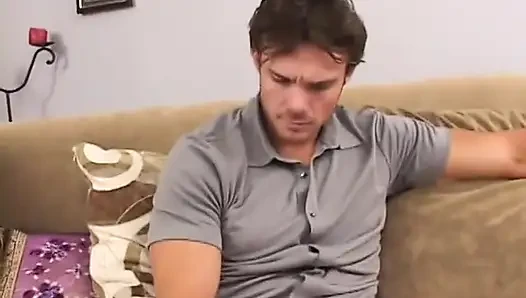 Horny dude fingers hot cheerleader's cunt while she blows him