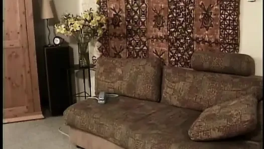 Dude gets head from sexy brunette and guy at same time