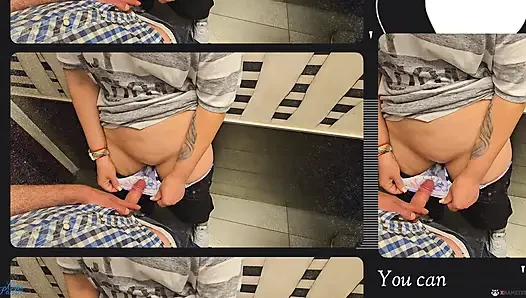 Cum In Pussy creampie in toilet restaurant