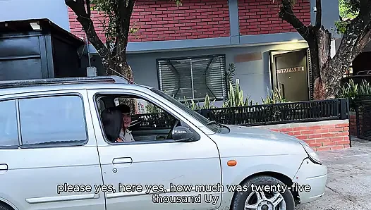 My Beautiful Colombian Friend Forgot Her Wallet and compensated the Taxi with Her Body, Ended with a Deep Creampie Inside