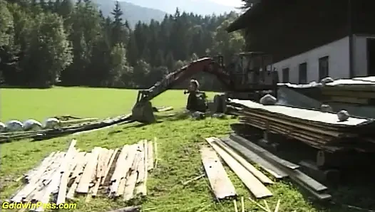 Horny Blond Mountain Girl