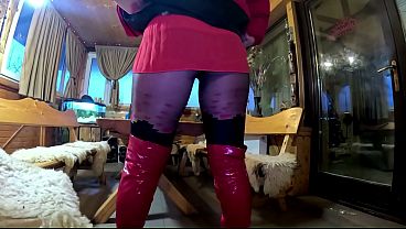 Cigar Blowjob & Ripped Pantyhose – Pussy Massage & Cum on My Downjacket