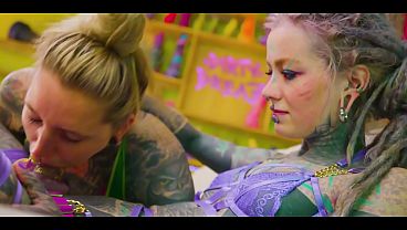 Spit-Drenched Strap-On Deepthroat Leads To Hole Penetration – Naughty German Lesbian Toy Play