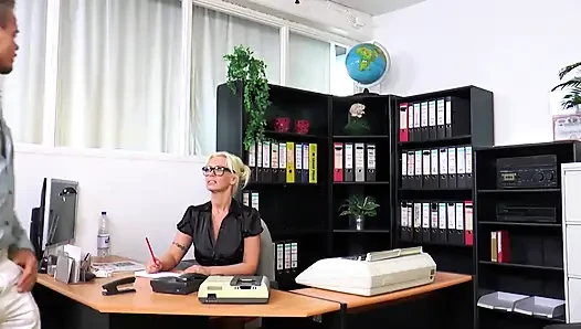 Horny beautiful secretary