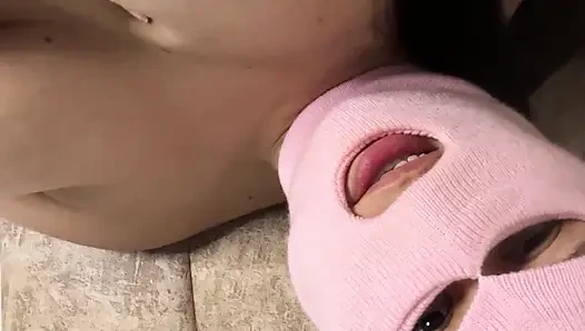 Masked Dirty Bitch Fucks Her Pussy