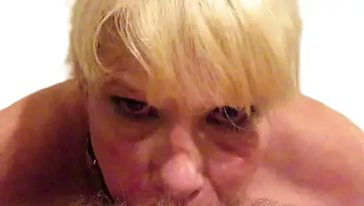POV - Sexy Housewife Has Multiple Orgasms While Sucking Cock and Swallowing Cum