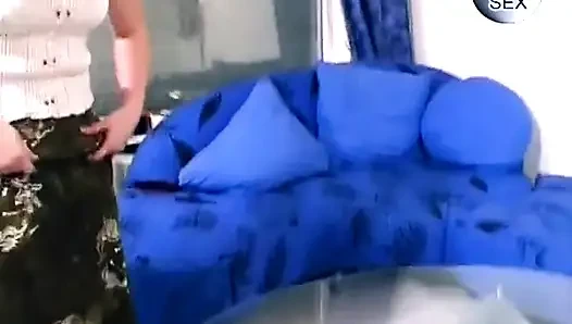 German Babe Shaving Her Pussy While Showering