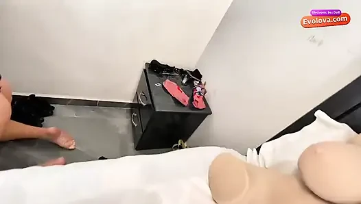 Fucking My Girlfriend and Her Sex Doll Evolova