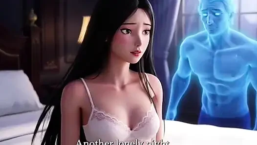 A lonely young beauty is haunted by a handsome ghost at night