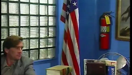 Horny nurse gets her pussy eaten and fucked on the table