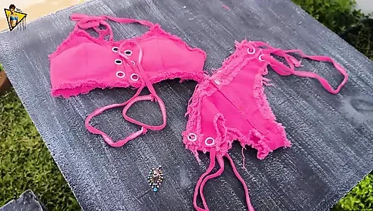 Pink Denim Bikini Try On _ Nilmini Official _ SL Fashion Diary #nilminisheron #nilminiofficial