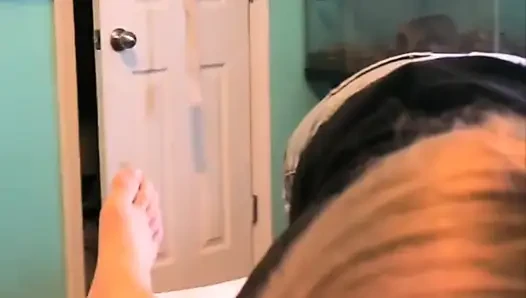 Blonde college slut drains my thick dick in her mouth
