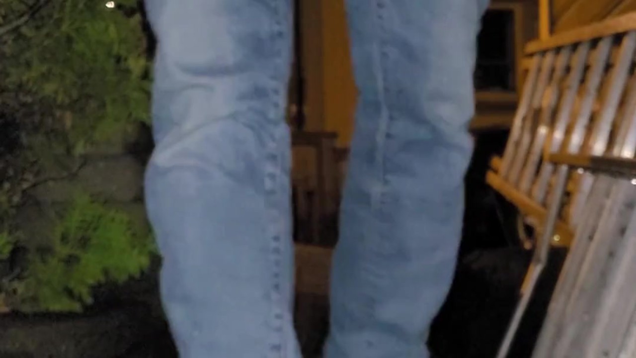 Pissing my jeans outside