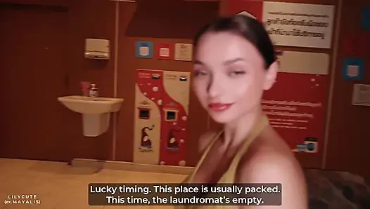 Hot Stranger Left Me Her Panties at the Laundromat and I Returned Them by Fucking Her