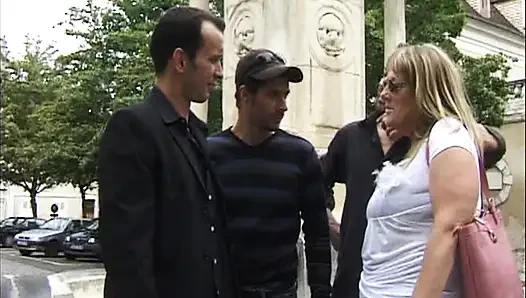 Mature Blonde MILF Fisted Deep by Horny Studs in Wild Threesome
