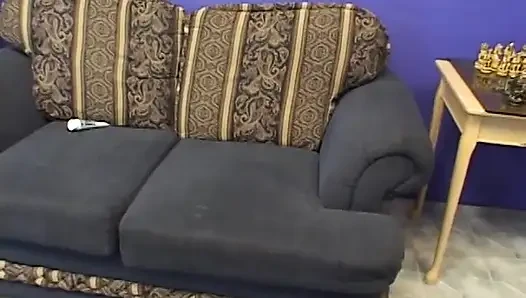 Huge black ass bitches on couch dildo fucking with pleasure