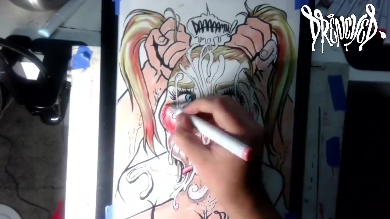 When She Manages to Fit Your Cock & Balls in Her Mouth at The Same Time - Cumshot Drawing Timelapse