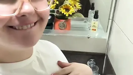 My full naked risky public bathroom masturbation