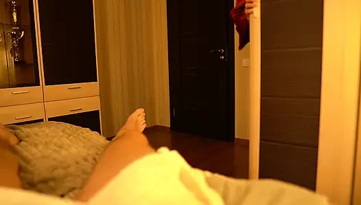 My wife's insatiable friend snuck into the bedroom and fucked me so hard I didn't have time to come to my senses