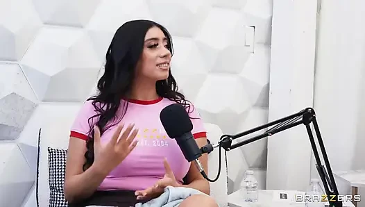 Brazzers - Kira Noir and Violet Myers Make Podcast Studio Into Steamy Threesome