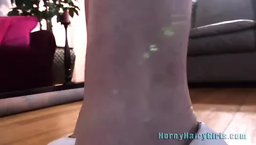 Vintage Hairy Girl Maid Cleans Cock Takes Mess Lani