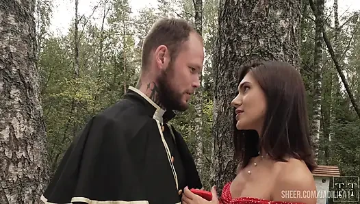 Fucking Wedding Part 3: Slutty Slut Fucks a Priest Before Her Friend's Wedding
