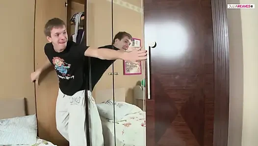 Blonde teen wants the cok in the pussy but also in the ass