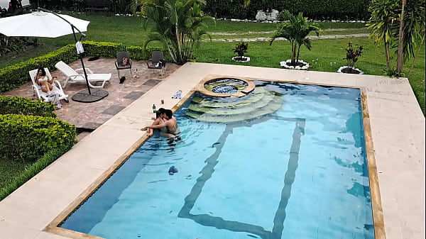 The party ends with a fuck in the pool. Part 1.
