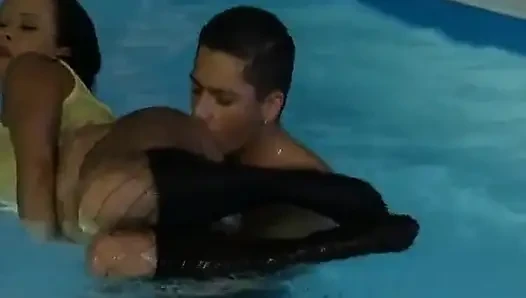 Busty German Slut Got Fucked in the Pool