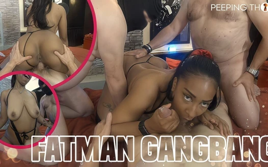 Interracial Fat Man Gangbang
