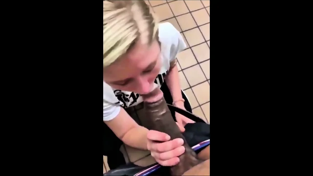 White Girl Handles Huge Black Cock