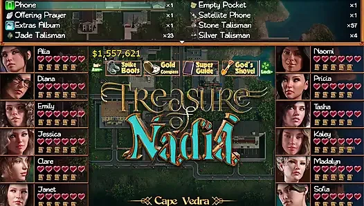 Treasure of Nadia Booty Calls Sex Game Play [part 01] Nude Game [18+] Porn Game
