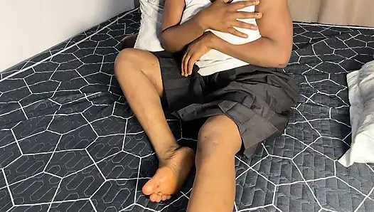 18yo shy African student visits her teacher after school