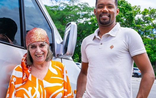 Granny Ass Destroyed by a BBC in Driving Van