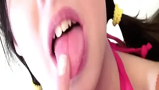 Brunette Spreads Ass for Close up Fingering