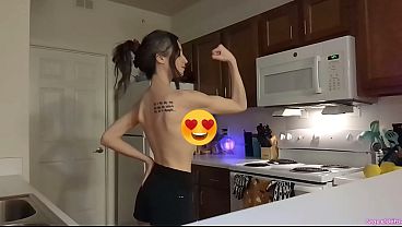 Topless Sage Eldritch Weight Lifting in the Kitchen