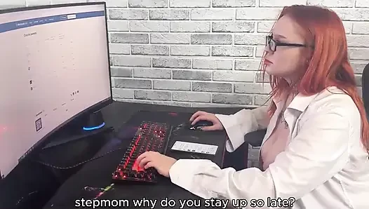 My Stepmother Woke Me up While She Was Working and Taught Me Trading. Sexy Work Atmosphere.:s1e26