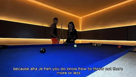 I competed in a game of pool with a FOREIGN STRANGER the prize a fuck ending with a cumshot inside!