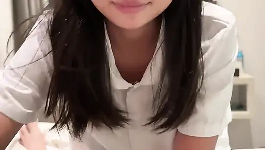18yo Thai Student in Uniform Get Fucked Hard by a Big White Cock and Cum on Her Face