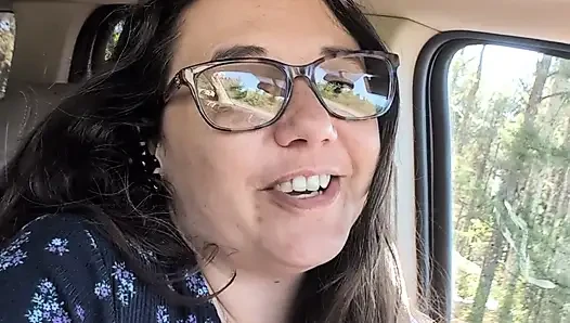 Risky squirting while driving during my lunch break