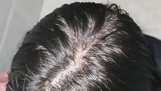 Real milf blows and takes a cock in the bar toilets