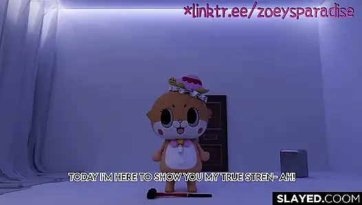 Beautiful girl trapped in a costume gets fucked hard by a BBC - They end up ruining the costume