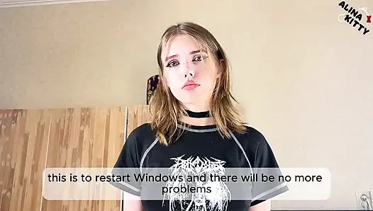Alt Girl Called Me to Reinstall Windows - I Gave Her a Deep Creampie Instead of Payment