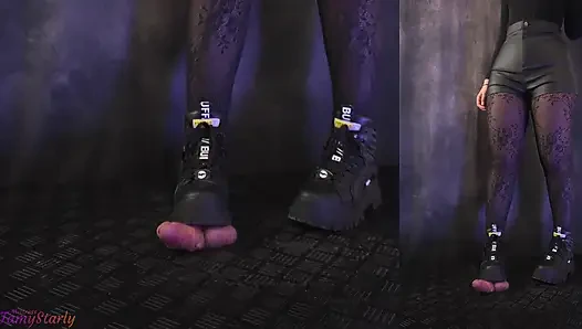 Healed Up Cock and Balls Crushed Under my Buffalo Boots