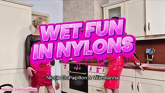 Wet Fun in Nylons