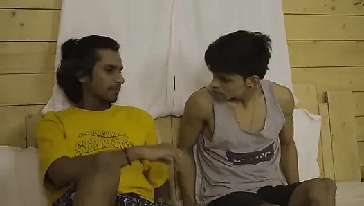 Two Freinds Fucked Their Sexy Hot Best Freind in Their Hostel Room, Hardcore Threesome