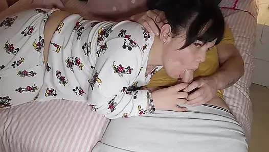 Stepmom, what a great blowjob. In the end I'll have to fuck you and cum inside you.
