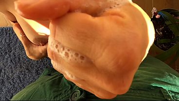 TRYING TO FIT A HUGE COCK DOWN MY THROAT   BONUS GOT FED CUM