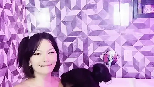 Prank and Hot Kisses with My Friend in the Bathtub