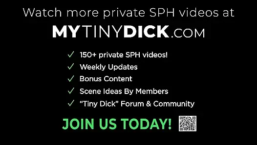 A busty blonde surprisingly sucking his small cock